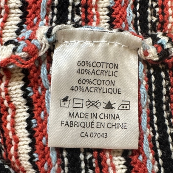 Belldini Red Black Blue Cream Striped Knit Tank Top - Picture 5 of 5